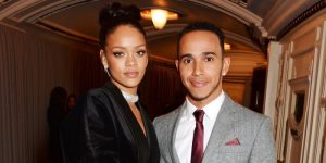 Rihanna and Lewis Hamilton